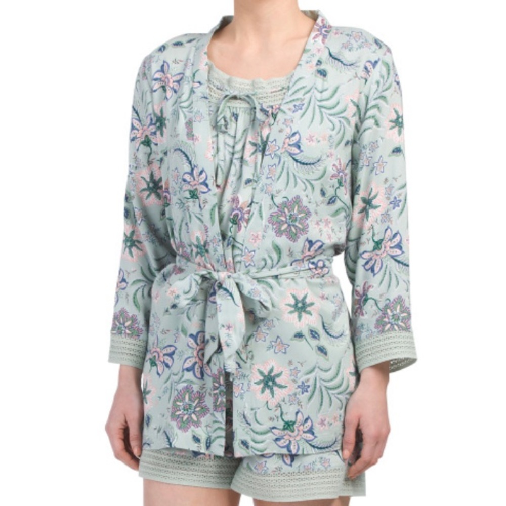 Japna Lounge 3 piece Shorty Pajama Set NWT - Sz M